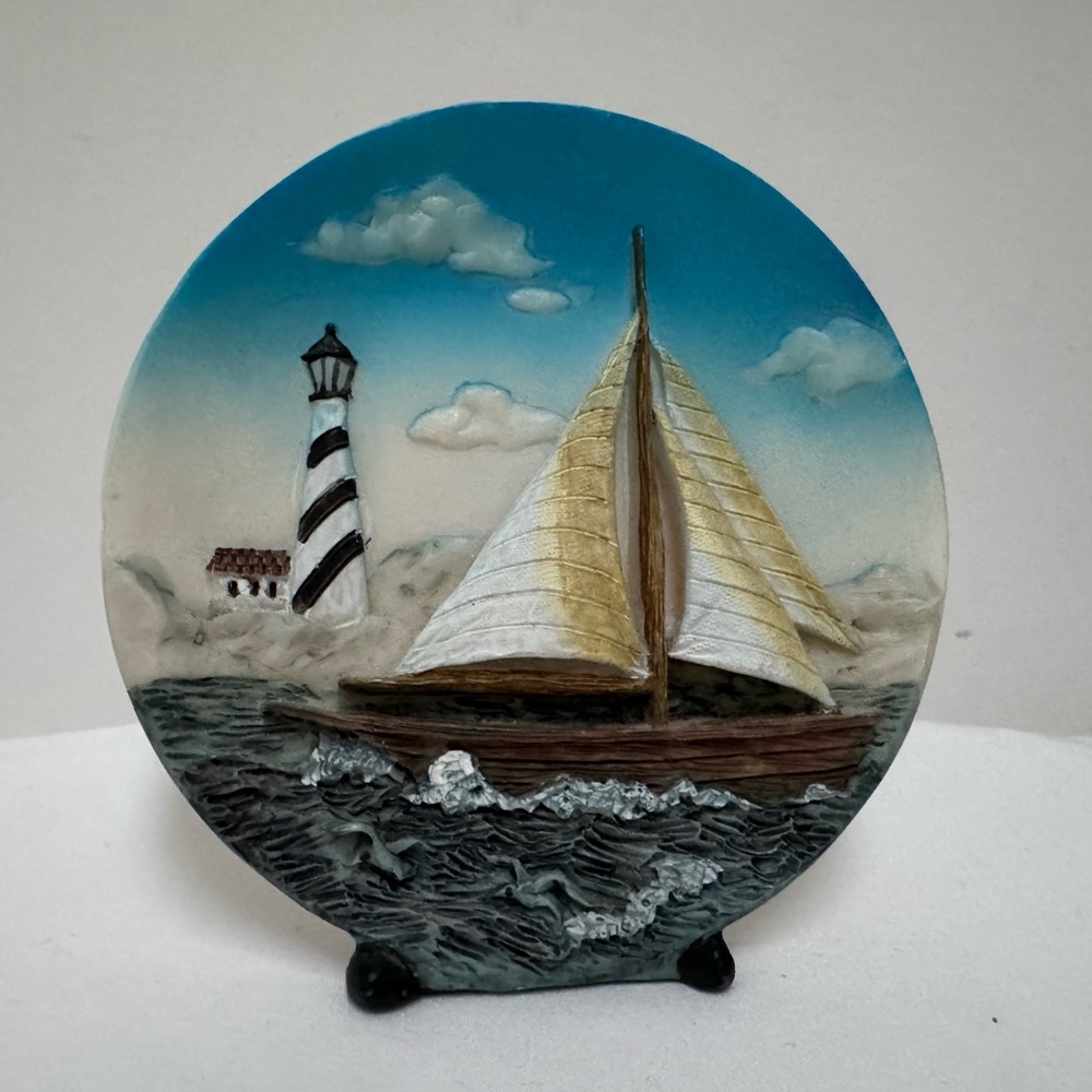 Vintage Nautical Scene Decorative Plate